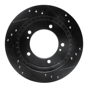 Chevrolet Tracker Brake Rotor (1) - Front Left - R1 Concepts - Drilled & Slotted - Black - `99-`04
